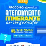 PROCON promove atendimento itinerante na Praça São Vicente, no Crato, em alusão ao Dia do Consumidor